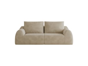 Canapé sans structure en mousse compressée 190 × 95 × 85 cm, kaki, tissu chenille, 2 places, sans montage, mousse haute élasticité