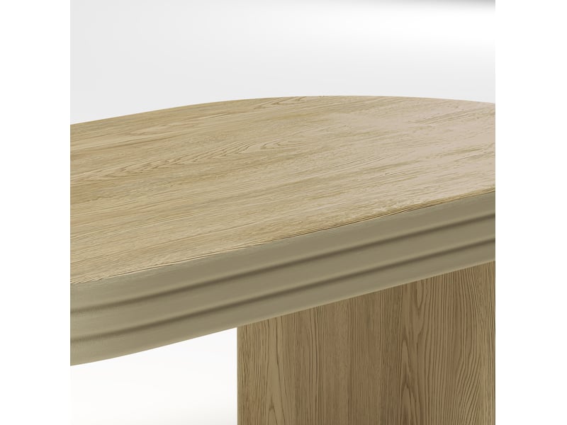  Table basse ovale 120x60x41,5 cm mdf naturelle  - Conforama D