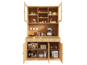 Buffet 5 porte(s) 3 tiroir(s) <strong>MODENVIE</strong> <strong></strong> - 120 cm coloris naturel