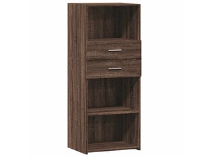 Buffet haut - bahut - meuble de rangement chêne marron 50x42,5x124 cm bois d'ingénierie