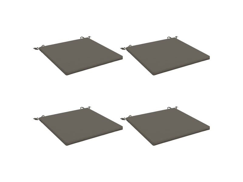 Lot de 4 coussins de siège, coussins d'assise soest 100 % polyester gris cf60419 - Conforama A