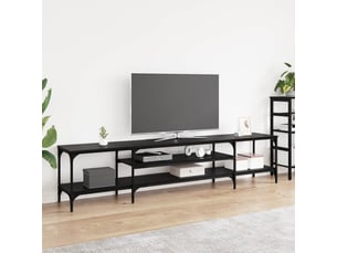 Meuble tv coloris noir 201 cm <strong></strong>  <strong></strong>