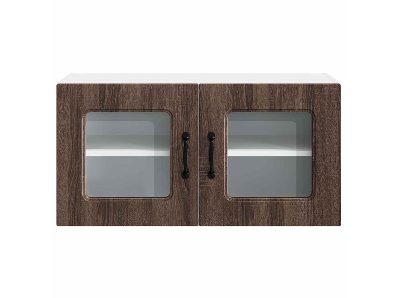  Meuble mural de cuisine | armoire de cuisine chêne brun 80x31x40cm shl4434  - Conforama E