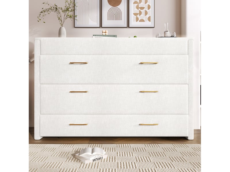  Lit escamotable 140x200 cm beige avec tiroir, usb et type-c, convertible en armoire  - Conforama D