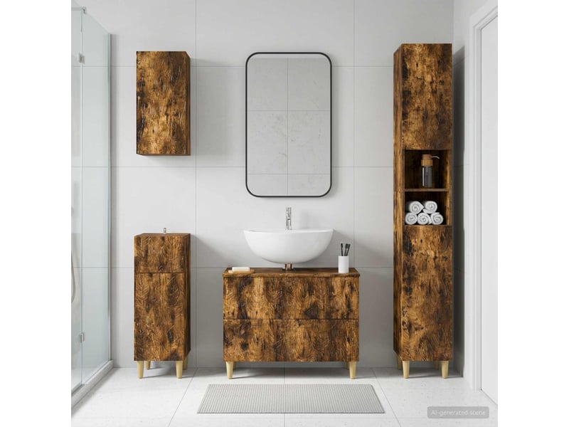 Ensemble de 4 pièces d'armoires de salle de bain delft cf63256 - Conforama B