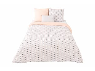 Parure de lit Aura Douce en microfibre 72 g/m² avec housse 240x200 ou 260x240 cm, fermeture boutons et fente passe-mains