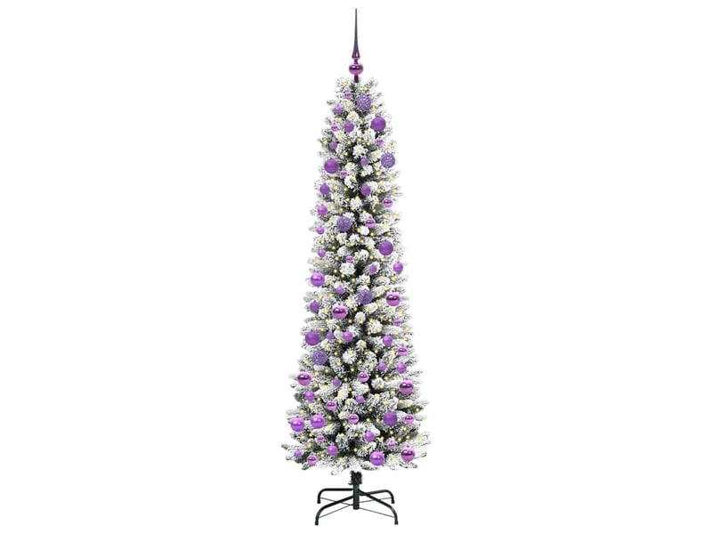  Sapin de noël artificiel, arbre de noël blanc 180 cm pvc, métal et plastique shl1877  - Conforama C