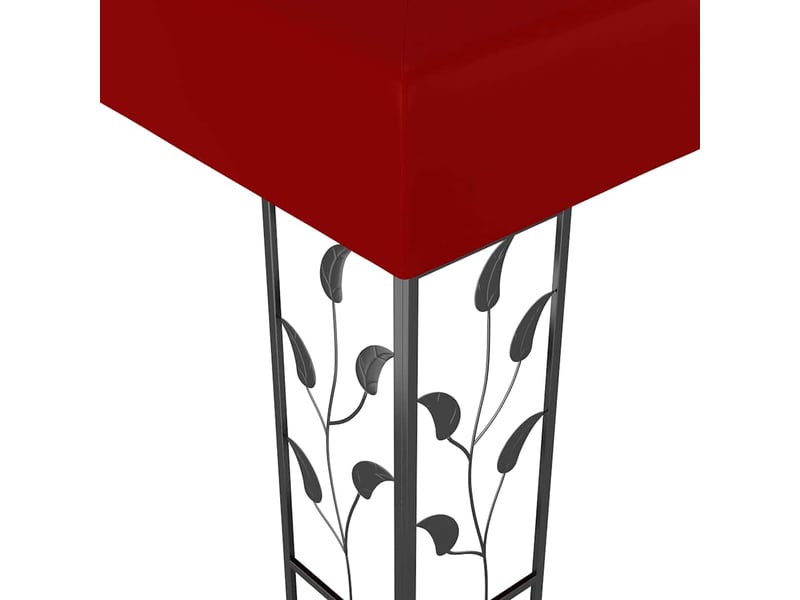  Tonnelle avec guirlande lumineuse à led 3x3 m bordeaux cf62465  - Conforama E