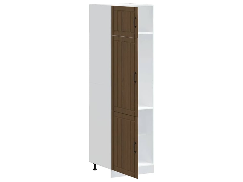  Meuble de rangement, armoire de cuisine lucca chêne marron bois d'ingénierie  - Conforama D