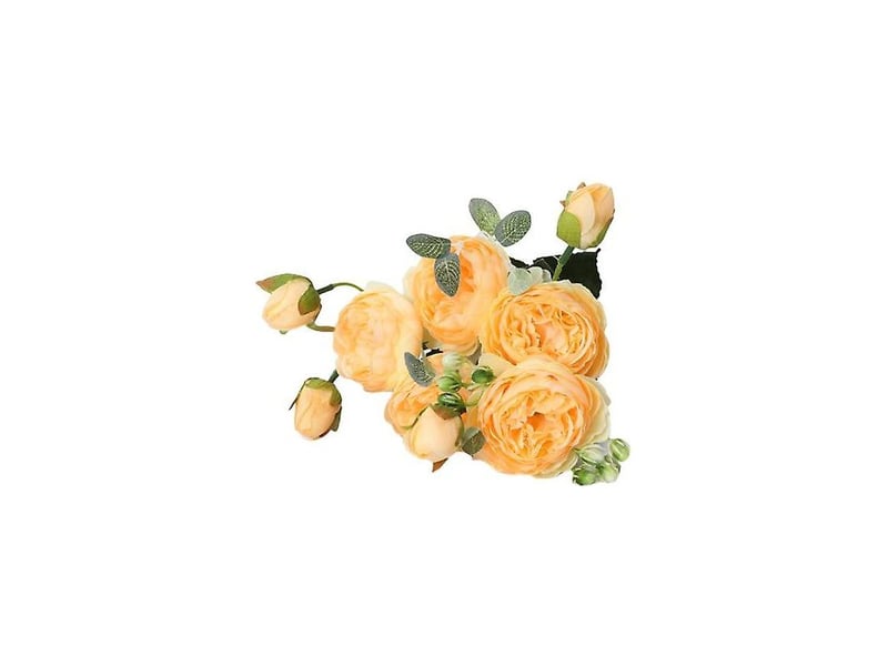  Pivoine artificielle coupée à la main, délicate et pratique, composition florale.jaune  - Conforama A