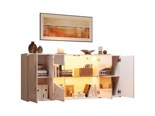 Buffet 4 porte(s) 0 tiroir(s) CHICFURN - 160 cm coloris blanc