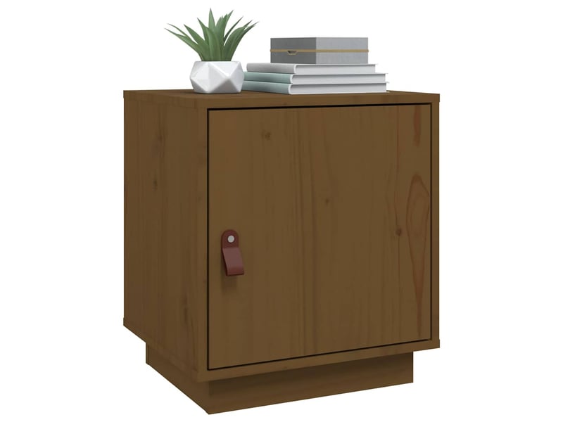  Table de chevet - cabinet de chevet - table de nuit marron miel 40x34x45 cm bois de pin massif  - Conforama C