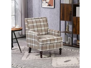 Fauteuil fixe  <strong></strong> Coton / Lin marron