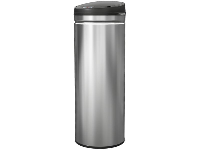  Poubelle à capteur 50 l en inox, sans contact, fermeture douce, argentée, cuisine et bureau  - Conforama A