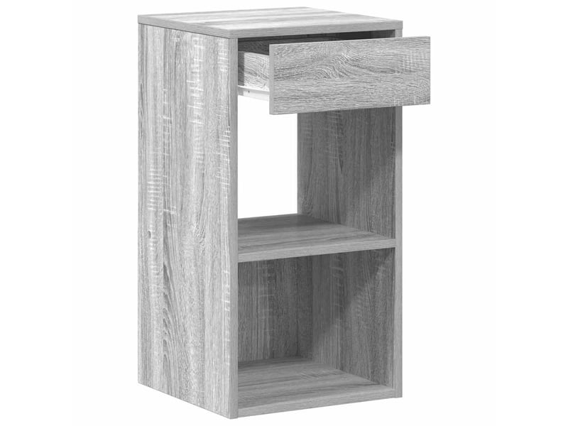 Lot de 2 tables de chevet - cabinet de chevet - table de nuit avec tiroir sonoma gris 35x34x66,5 cm - Conforama E