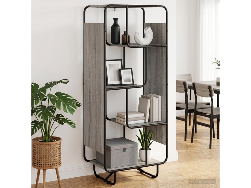  Buffet haut, buffet de rangement sonoma gris 60x37,5x144 cm bois d'ingénierie  - Conforama B