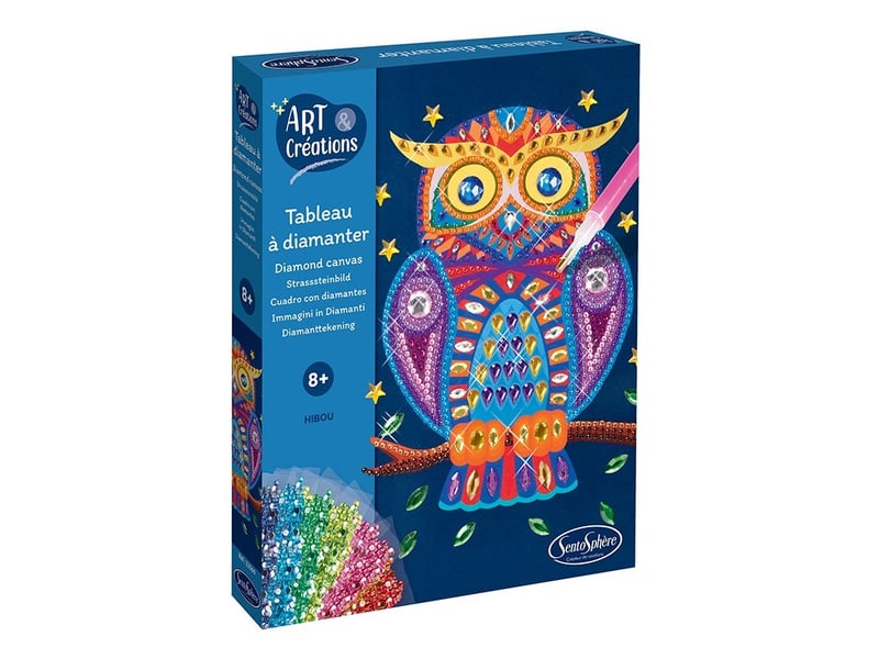  Art et creations tableau a diamanter hibou 32560 - Conforama A