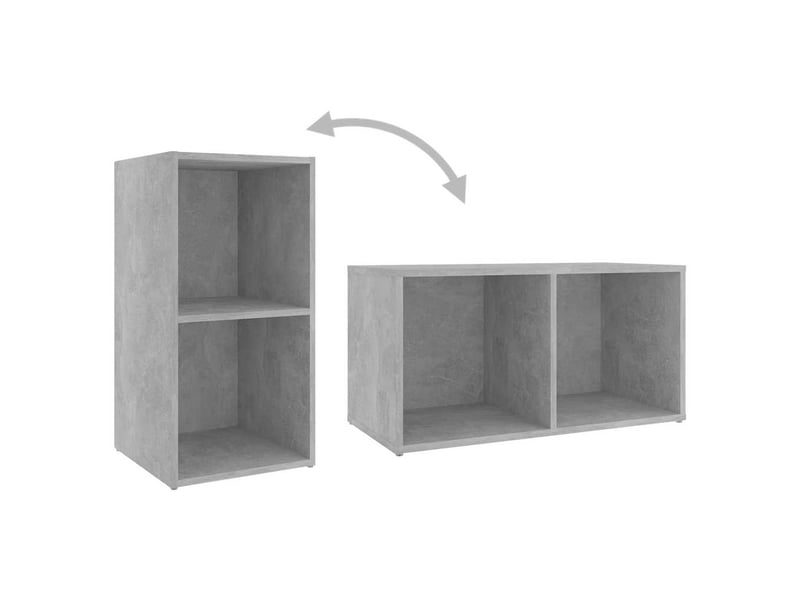  Ensemble de meubles tv 8 pcs gris béton bois d'ingénierie shl45648  - Conforama E