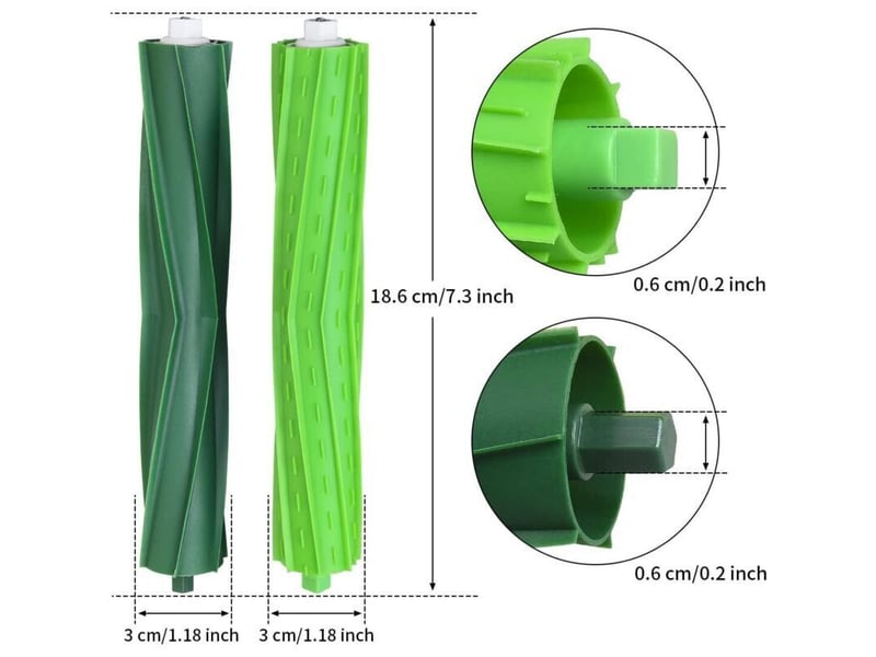  Lot de 4 brosses en caoutchouc multi-surfaces, accessoires d'aspirateur pour irobot roomba e5 e6 i7 i7 plus i8 i8+ i6 i6+ i4 i4 et autres  - Conforama D
