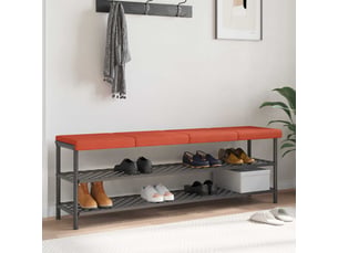 Lot de 4 coussins de banc, coussins d'assise, coussins pour chaisecanapé velours côtelé rouge orange cf52611