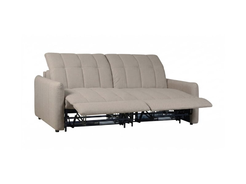  Canapé roma 2 places convertible avec relax électrique en tissu - taupe ROMA - Conforama C