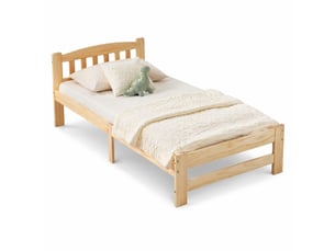 Lit simple 90x200 cm CRAVDOM   coloris naturel