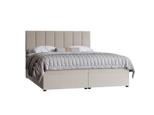 Lit coffre 180x200 cm IDOHOME ZELTO coloris beige
