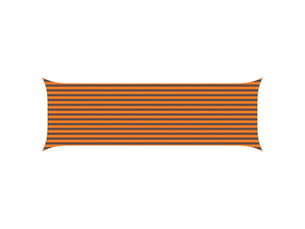 Voile d'ombre - voile d'ombrage - voile parasol orange et marron 2 x 6 m 100 % polyester oxford