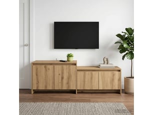 Meuble tv coloris bois clair  <strong></strong>  <strong></strong>