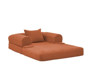 Fauteuil convertible Velours côtelé orange