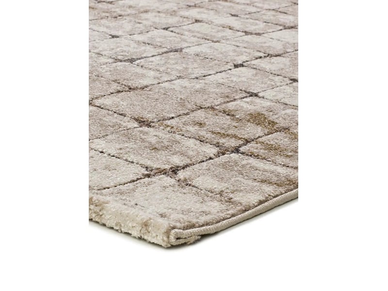 Tapis géométrique crème marron, 160 x 235 cm 51832 - Conforama C