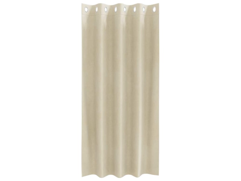 Lot de 2 rideaux, rideaux de fenêtre crème 140 x 175 cm velours cf44018 - Conforama D
