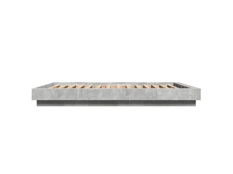  Lit double- lit adulte -  cadre de lit sans matelas gris béton 120x190 cm  - Conforama D