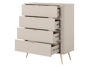 Buffet   4 tiroir(s) DMORA Haliso - 88 cm coloris beige 