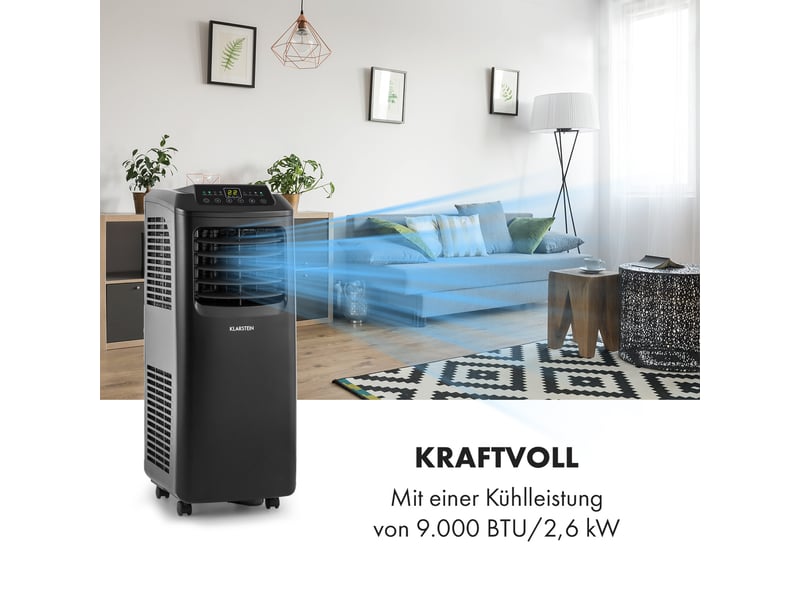 Klarstein pure blizzard smart 9k - climatiseur mobile connecté 9000 btu/2,6 kw - pour 26 á 44 m² -  classe a - noir  - Conforama F