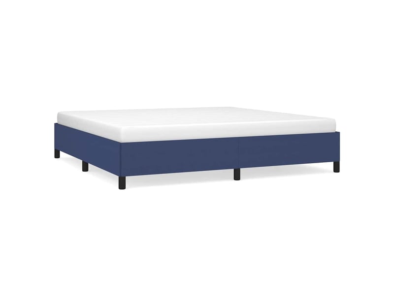  Lit double- lit adulte -  cadre de lit sans matelas bleu 200x200 cm tissu  - Conforama A