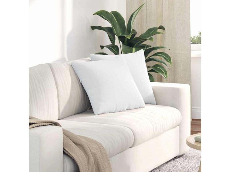 Lot de 2 coussins de canapé, coussins décoratifs tissu blanc 45 x 45 cm cf58764 - Conforama B