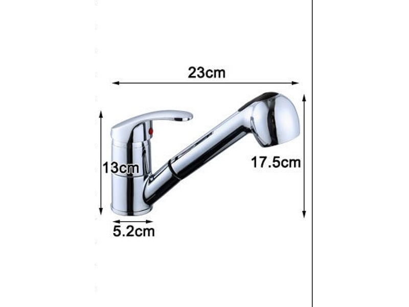  Robinet de cuisine avec douchette rotative 360° – chromé argent  - Conforama B
