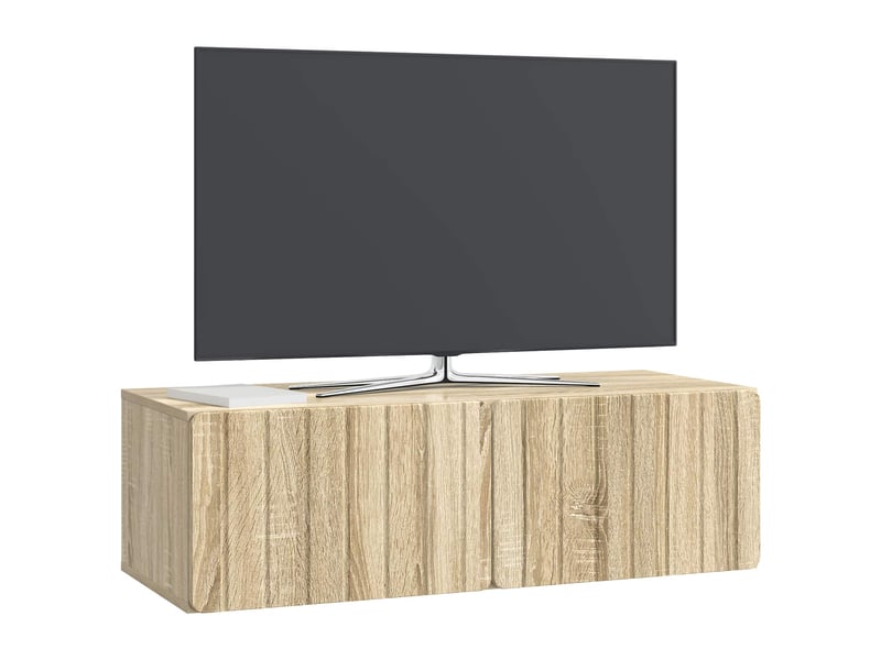  Meuble tv - banc tv - meuble de rangement mural 98 x 41 x 30 cm chêne sonoma bois d'ingénierie  - Conforama C