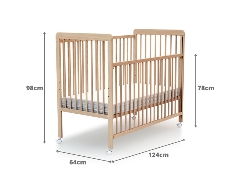 Webaby - lit bébé coulissant en bois essentiel 60 x 120 cm  - Conforama E