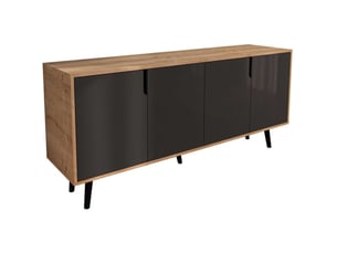Buffet 4 porte(s)  0 tiroir(s) HANAH HOME  - 180 cm coloris gris 