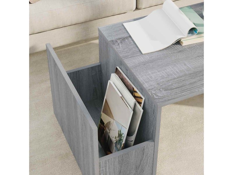  Table basse - table de salon - table à thé gris sonoma 90 x 45 x 35 cm bois d'ingénierie  - Conforama D