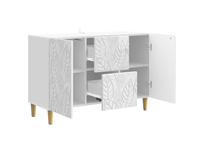 Buffet - bahut - meuble de rangement blanc brillant 89 x 34,5 x 60 cm bois d'ingénierie - Conforama D