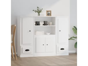 Buffets 3 pcs - bahut - meuble de rangement blanc bois d'ingénierie
