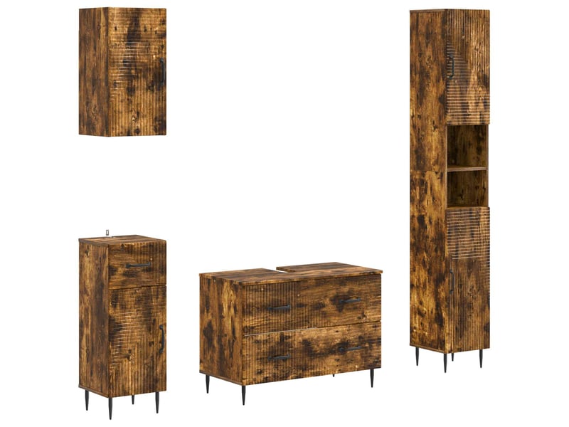  Ensemble de 4 pièces d'armoires de salle de bain haarlem cf63261  - Conforama A