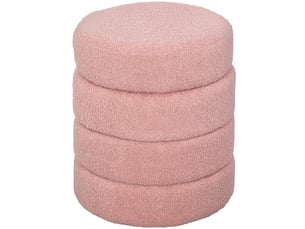 Pouf / repose pied PANGIVO rose