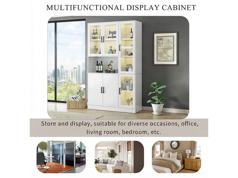  Colonne de cuisine, 120x40x200 cm, blanc cao-N625P488094095096W-NEW - Conforama R