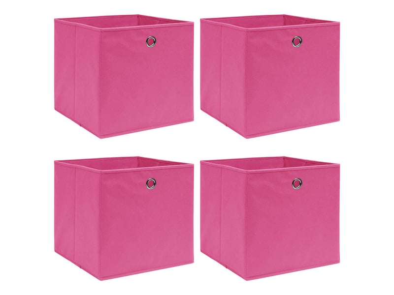  Boîtes de rangement 4 pcs rose 32x32x32 cm tissu  - Conforama B