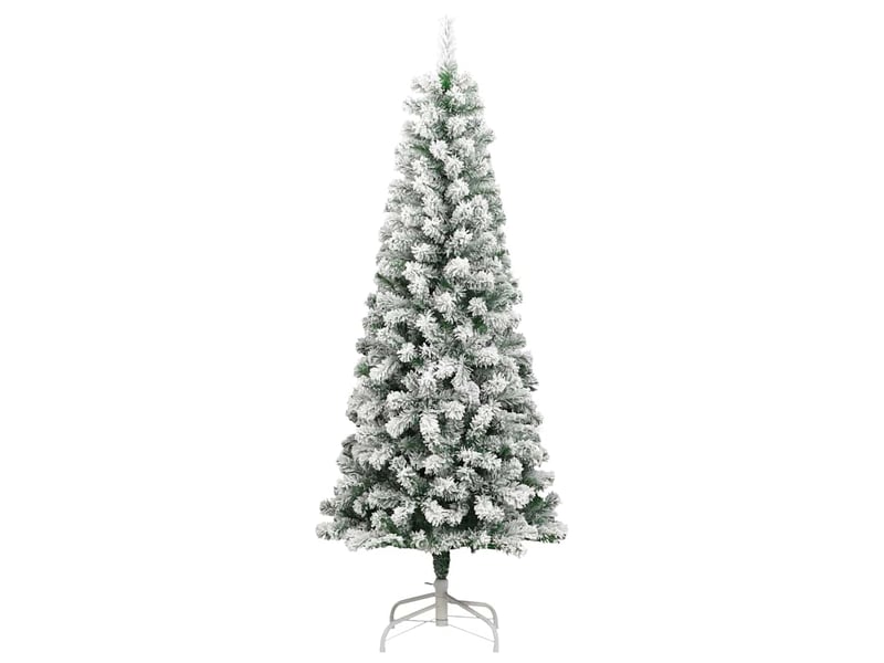 Sapin de noël, arbre de noël artificiel à branches articulées vert et blanc cf61135 - Conforama E