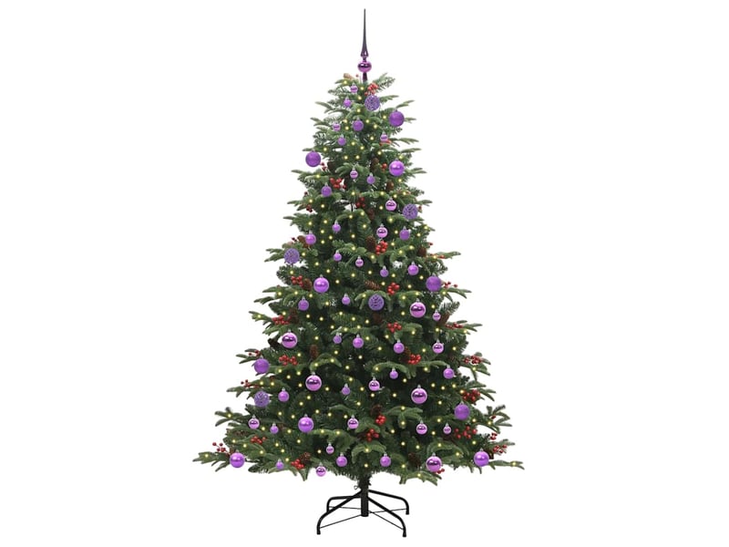  Sapin de noël, arbre de noël artificiel vert 180 cm pvc, métal et plastique cf61433  - Conforama C